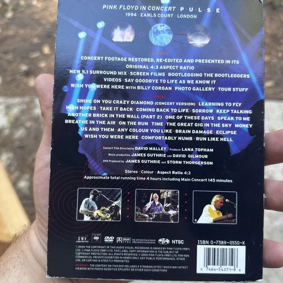 Pink Floyd PULSE Live at Earls Court - 2 DVDs + David Gilmour postcard! LIKE NEW - Picture 2 of 11